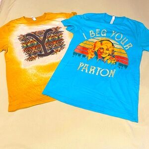 T-Shirt Bundle! Dolly Parton and Yellowstone T-Shirts Size Medium